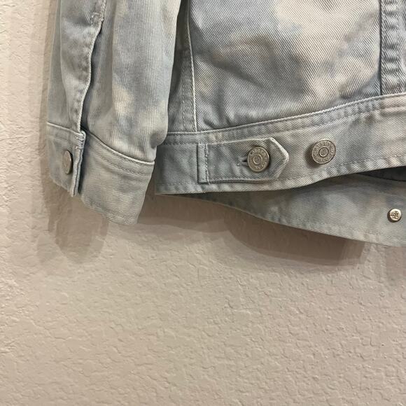 Lauren Jeans Co Denim Jacket Tie Dye Women's Small Light Blue Ralph Lauren Crop - Picture 9 of 12